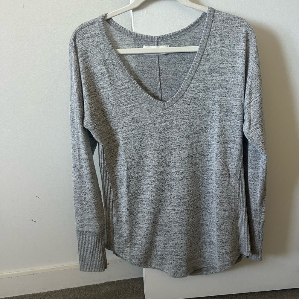Abercrombie & Fitch Soft A&F Cozy Women’s Gray Long Sleeve Knit Top